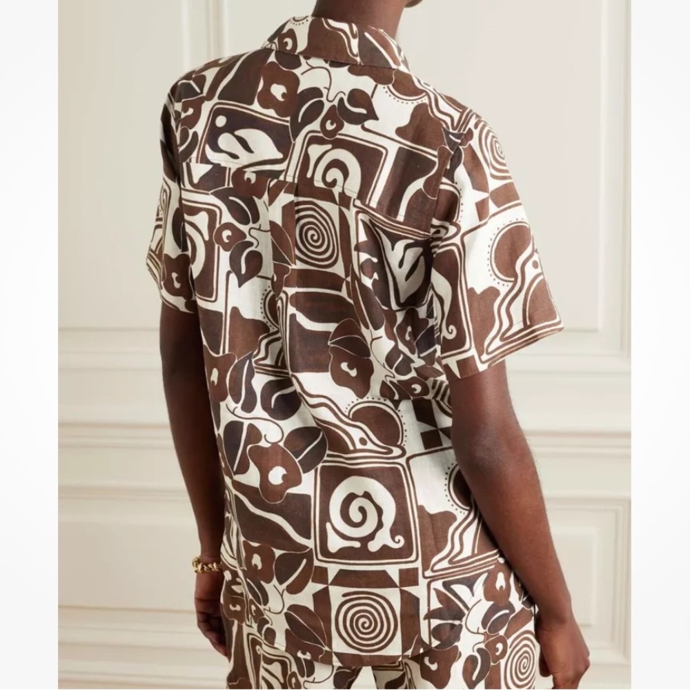 ❌SOLD OUT❌ MARA HOFFMAN Finn printed hemp shirt and straight-leg pants (SET) - Picture 6 of 16